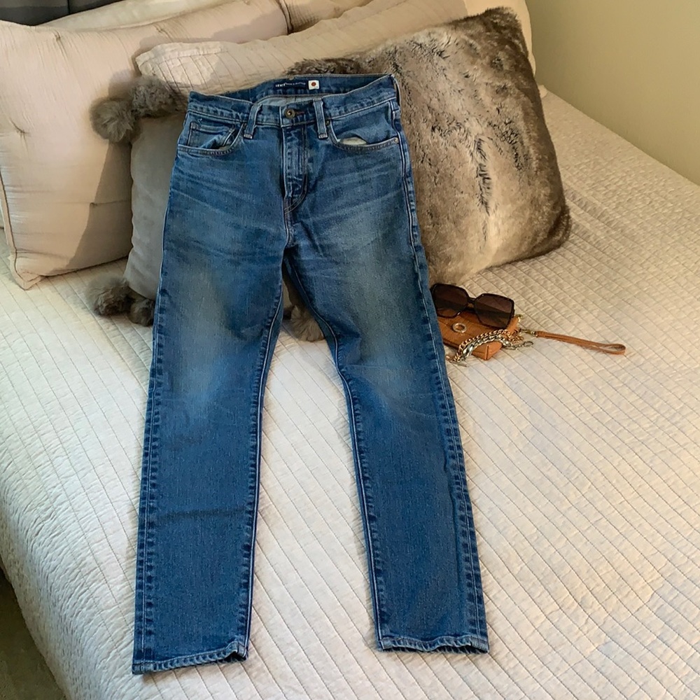 Levi’s 512 slim taper made and crafted med wash high rise unisex jeans 28/32 - Picture 2 of 16